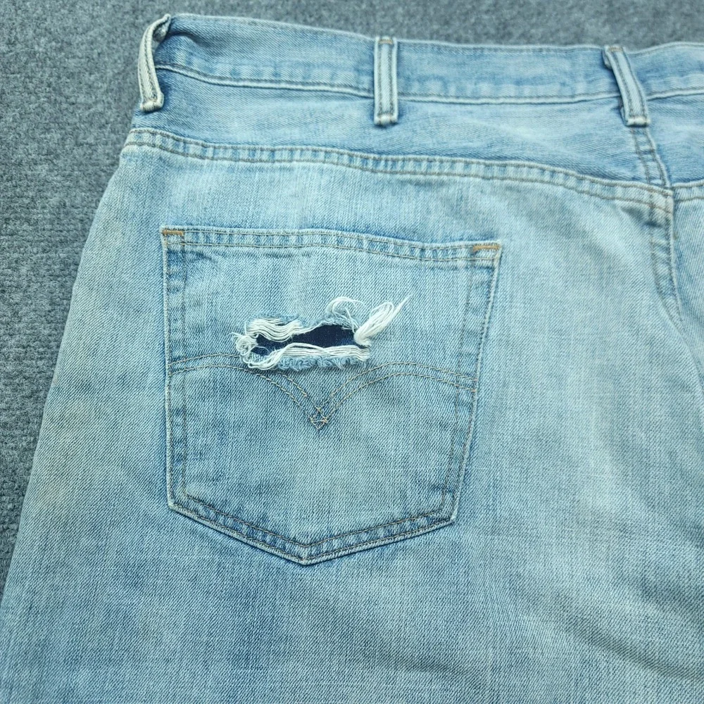 Levis 569 Loose Straight Denim Shorts Mens 44 Light Wash Blue Casual Jean Shorts